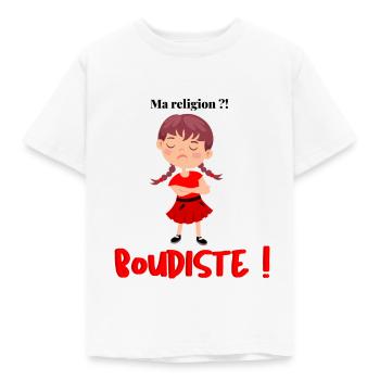 Ma religion?! Boudiste ! - T-shirt Enfant - blanc - Devant - AI Model Kid Male (0cm)