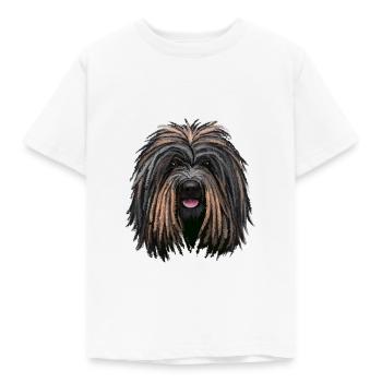 Puli Dog Watercolor Paint Illustration - Kids' T-Shirt - white - Front - AI Model Kid Male (0cm)