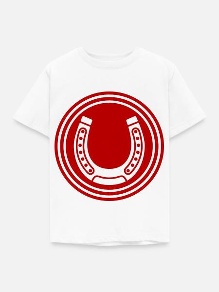Hufeisen Symbol - Kinder T-Shirt - Weiß