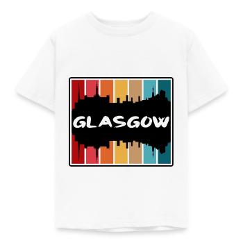 Glasgow Ecosse Skyline Silhouette Voyage Souveni - T-shirt Enfant - blanc - Devant - AI Model Kid Male (0cm)