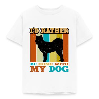 Canadian Eskimo Dog Love Silhouette Vintage Sunset - T-shirt Enfant - blanc - Devant - AI Model Kid Male (0cm)