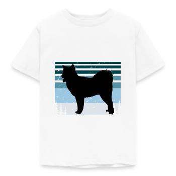 Canadian Eskimo Dog Love Silhouette Vintage Sunset - T-shirt Enfant - blanc - Devant - AI Model Kid Male (0cm)