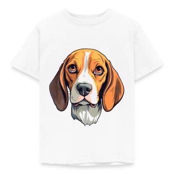 Beagle Harrier chien race Cartoon Kawaii Illustrati - T-shirt Enfant - blanc - Devant - AI Model Kid Male (0cm)