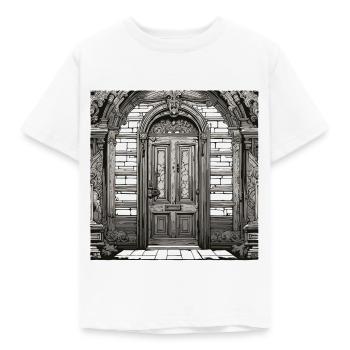 Porte / Entrée / Serrure / Portail / Porte d’entrée / Design - T-shirt Enfant - blanc - Devant - AI Model Kid Male (0cm)