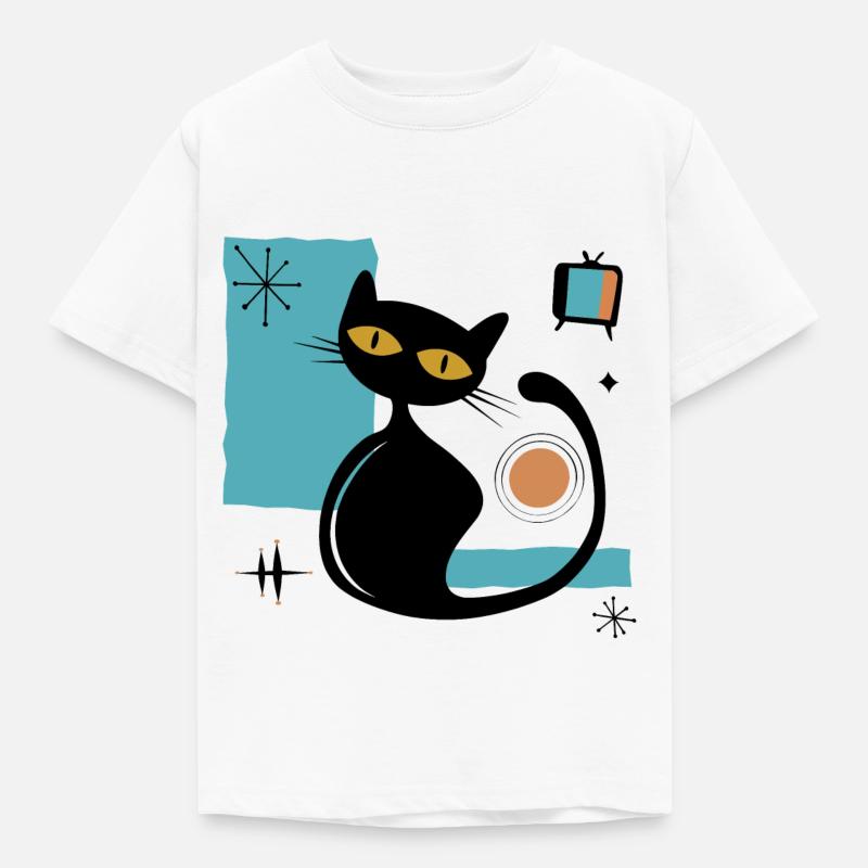 Chat noir - T-shirt Enfant - blanc