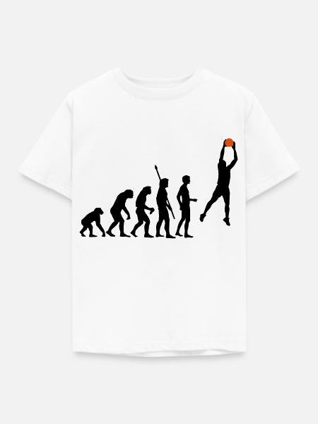 evolution_basketball_072011_a_2c - Kinder T-Shirt - Weiß