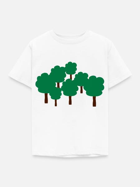 Bäume - Kinder T-Shirt - Weiß