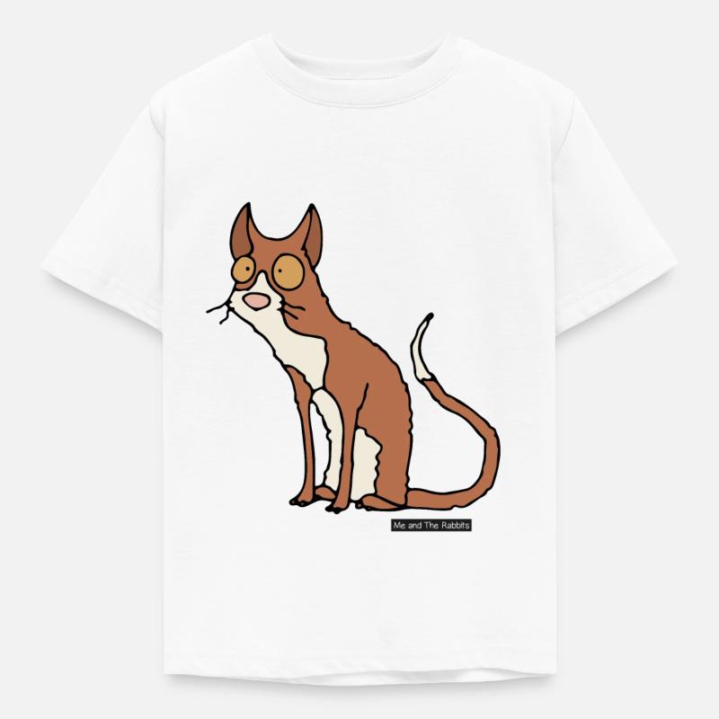 Cat - Rex Cornish - T-shirt Enfant - blanc