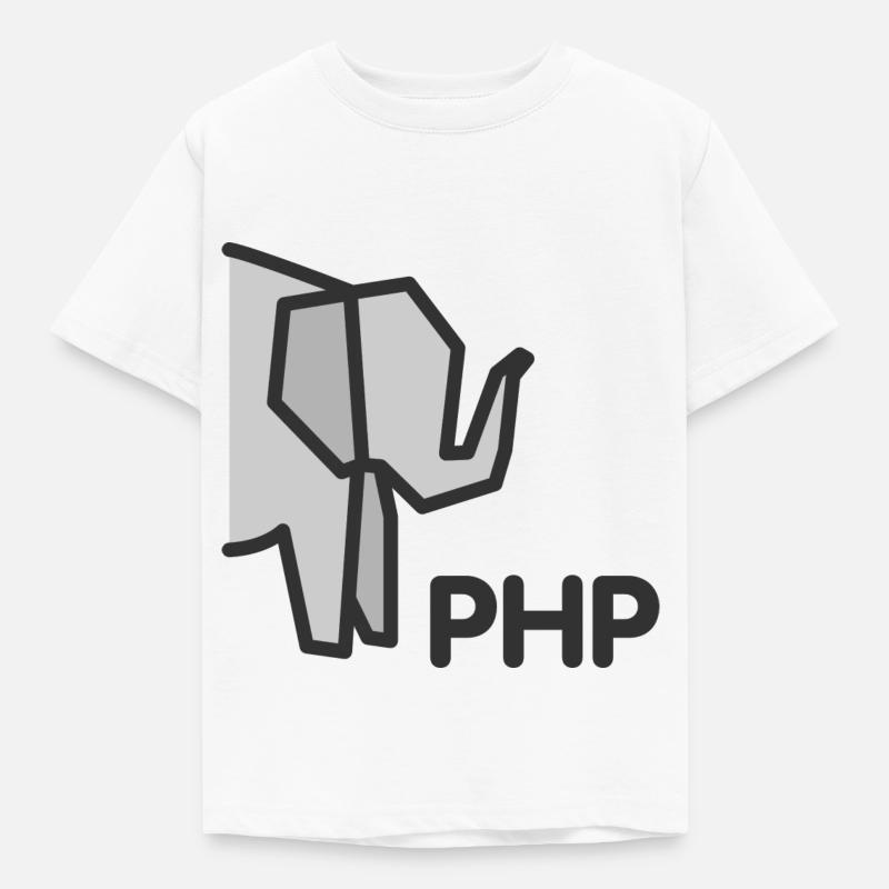 PHP Elefant - Kinder T-Shirt - Weiß