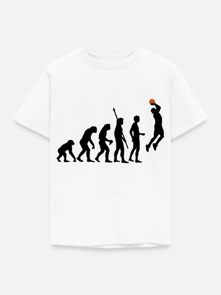evolution_basketball_b_2c - Kinder T-Shirt - Weiß