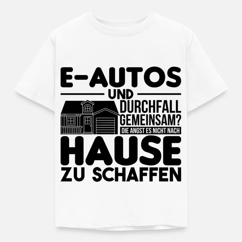 Elektroauto Lustig - Kinder T-Shirt - Weiß