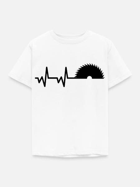 heartbeat saw - Kinder T-Shirt - Weiß