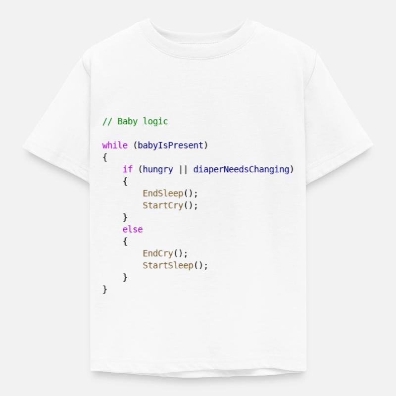 Baby logic Programmierer Geschenkidee - Kinder T-Shirt - Weiß