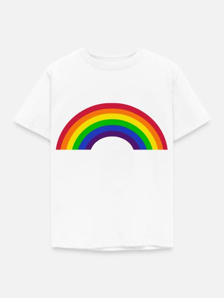 Regenbogen - Kinder T-Shirt - Weiß