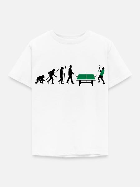 evolution_table_tennis_072012_a_2c - Kinder T-Shirt - Weiß