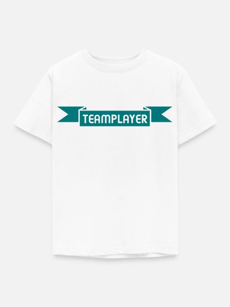 Teamplayer - Kinder T-Shirt - Weiß