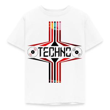 Techno - Rave - Party - T-shirt Enfant - blanc - Devant - AI Model Kid Male (0cm)