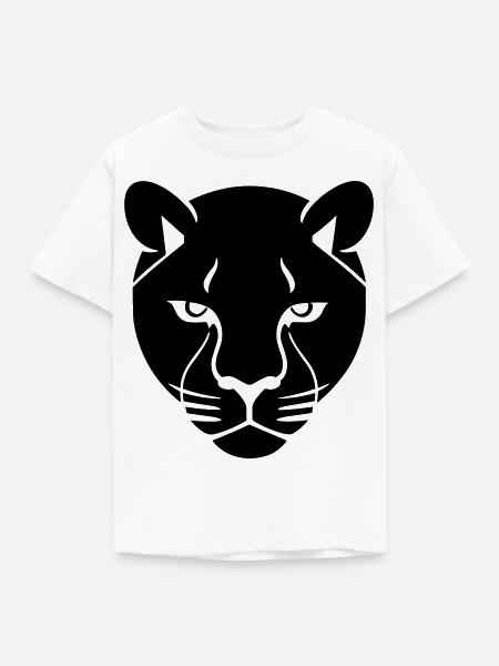 Kopf des Panthers - Kinder T-Shirt - Weiß