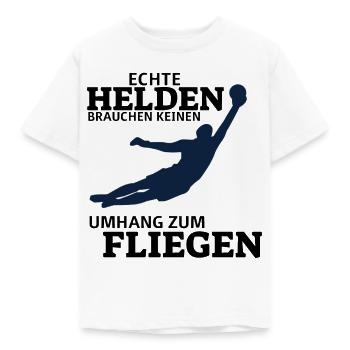 Echte Helden - Tormann - Kinder T-Shirt - Weiß - Vorne - AI Model Kid Male (0cm)