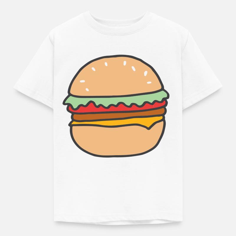 BURGER - Kinder T-Shirt - Weiß
