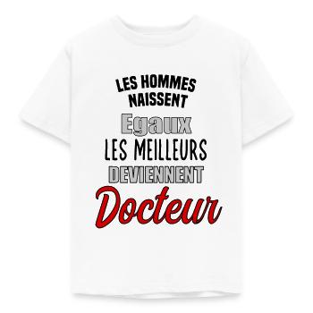 homme égaux les meilleurs deviennent docteur - T-shirt Enfant - blanc - Devant - AI Model Kid Male (0cm)