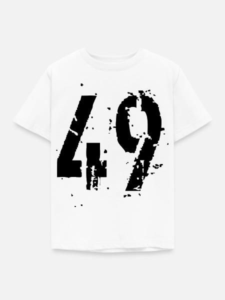49 Nummer 49 - Kinder T-Shirt - Weiß