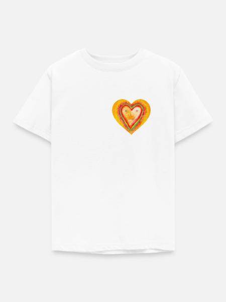 Herz - Kinder T-Shirt - Weiß