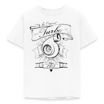 turbo since 1905 vintage - black edition - Kinder T-Shirt - Weiß - Vorne - AI Model Kid Male (0cm)