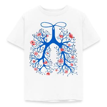 Lunge aus Blumen/Baum - Kinder T-Shirt - Weiß - Vorne - AI Model Kid Male (0cm)