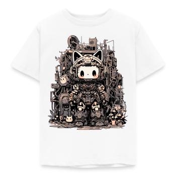 RoboCat - Kids' T-Shirt - white - Front - AI Model Kid Male (0cm)