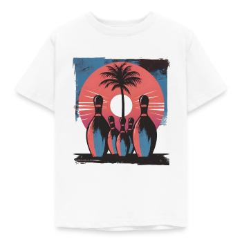 Bowling - Kinder T-Shirt - Weiß - Vorne - AI Model Kid Male (0cm)
