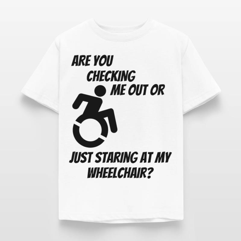 Werden Sie mich oder meinen Rollstuhl überprüfen? # Kinder T-Shirt