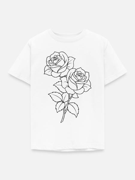 Rosen - Blumen - Blüten - Spruch - Kinder T-Shirt - Weiß