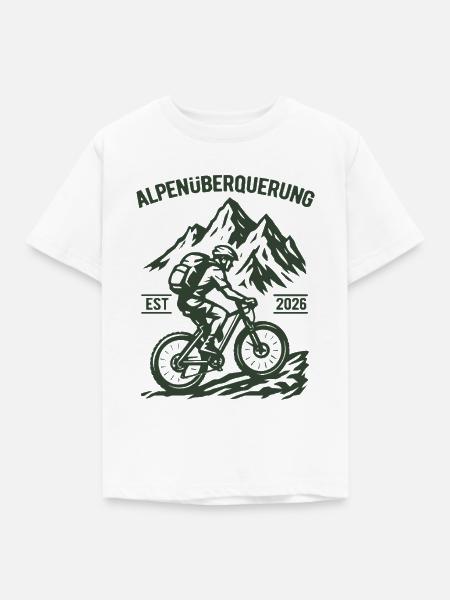 Alpenüberquerung EST 2026 - Fahrrad - Kinder T-Shirt - Weiß