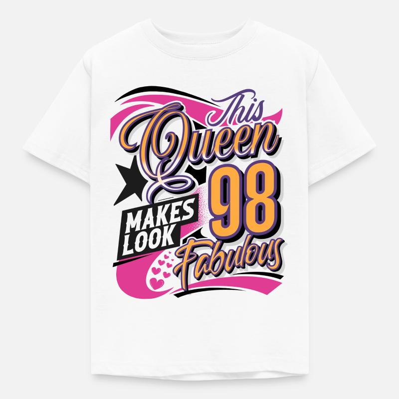 98. Geburtstag Queen - Kinder T-Shirt - Weiß