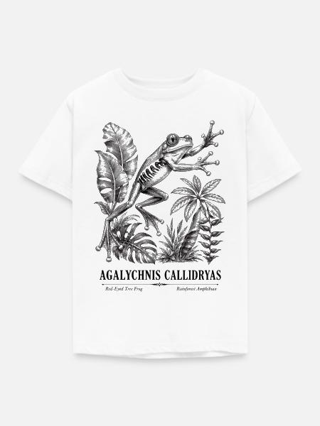 Rotäugige Laubfrosch-Regenwald - Kinder T-Shirt - Weiß