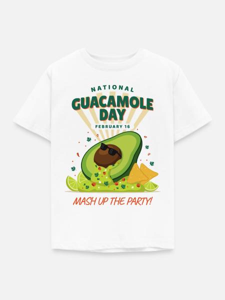 National Guacamole Day - Kinder T-Shirt - Weiß