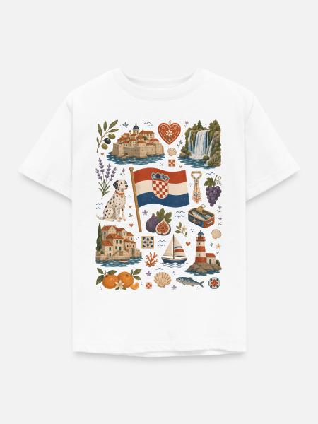 Kroatien | Adria, Inseln & Lebensfreude - Kinder T-Shirt - Weiß