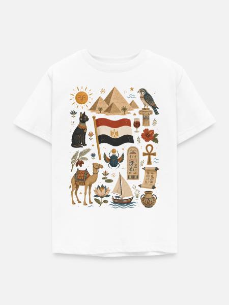 Ägypten | Pyramiden, Nil & Antike - Kinder T-Shirt - Weiß