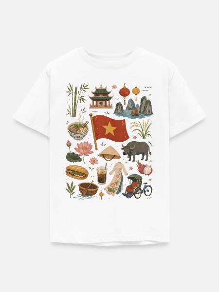 Vietnam Liebe | Kultur & Fernweh - Kinder T-Shirt - Weiß