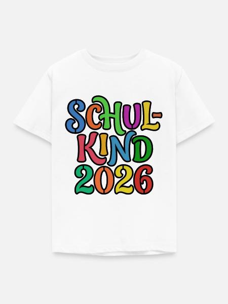 Schulkind 2026 Einschulung Erstklässler - Kinder T-Shirt - Weiß