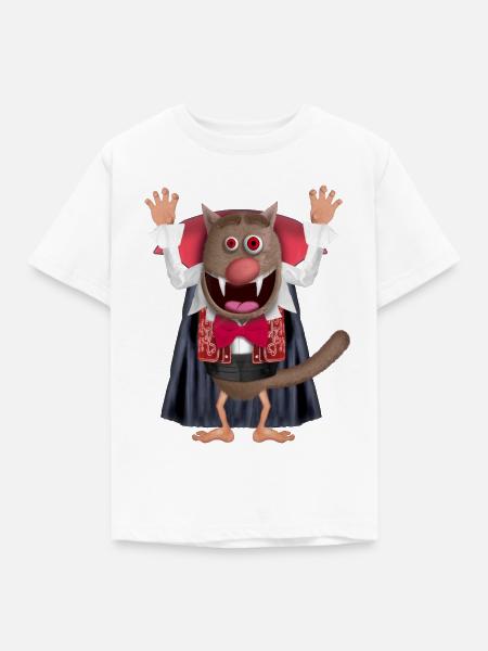 Fouvou-Vampir - Kinder T-Shirt - Weiß