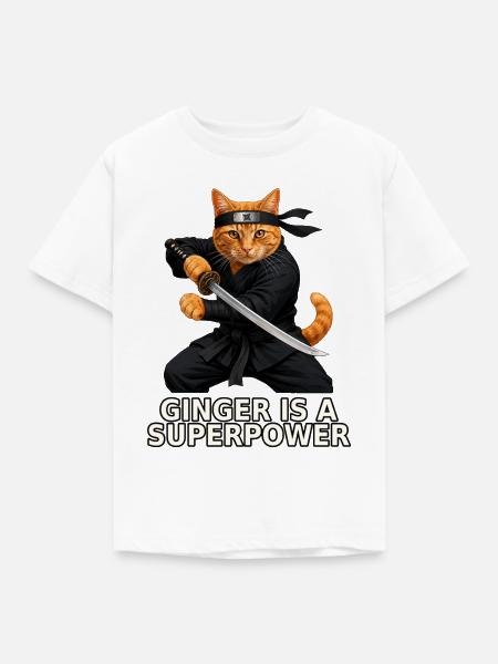 Ingwer ist eine Superkraft - Kinder T-Shirt - Weiß