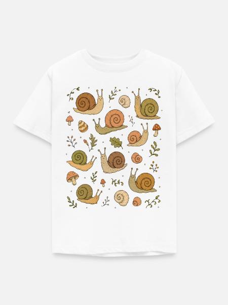 Schnecken | Garten Natur & Wald - Kinder T-Shirt - Weiß