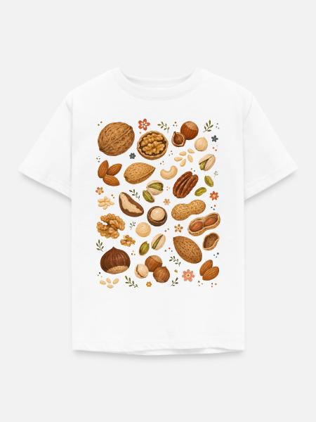 Nüsse & Kerne - Kinder T-Shirt - Weiß