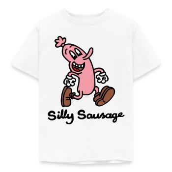 Silly Sausage - Kids' T-Shirt - white - Front - AI Model Kid Male (0cm)
