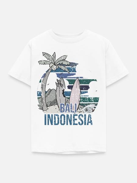 Bali Geschenk Indonesien Surfen - Kinder T-Shirt - Weiß