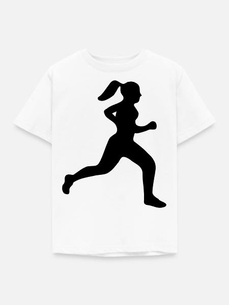 Läuferin - Kinder T-Shirt - Weiß