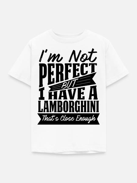 PERFEKT MIT LAMBO B. - Kinder T-Shirt - Weiß