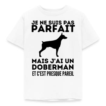 Doberman - T-shirt Enfant - blanc - Devant - AI Model Kid Male (0cm)